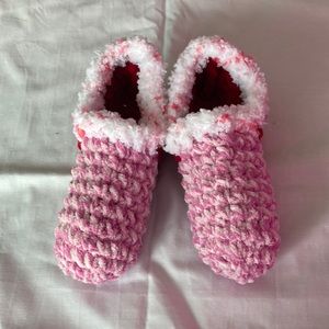 Hand crochet slippers